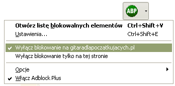 Wyłącz AdBlocka